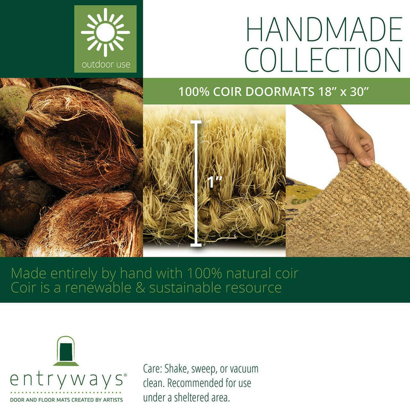 Gift of Joy Handwoven Coconut Fiber Doormat.