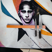 Rune-Jakobsen Design 'Leather protected' knife magnet with leather front, showcasing magnetic knife rail with Italian leather covering, ideal for secure, stylish knife storage.