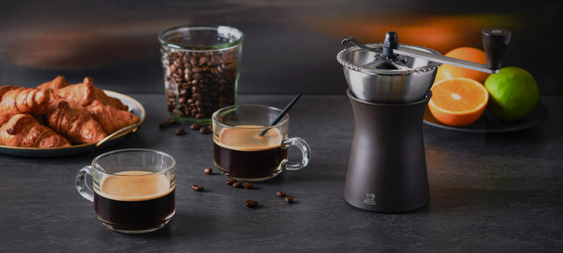 Peugeot | Line Pepper Mill Aluminum + Beechwood, Carbon, 9 inches