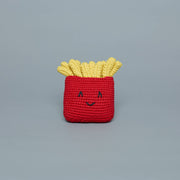 Ware of the Dog - Hand Knit French Fries Dog Toy, featuring a cute amigurumi-style design with a smiling face, crafted from fair-trade lambswool in Nepal.