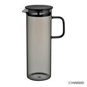 HARIO USA - HARIO Colors Glass Cold Brew Pitcher, 800ml: Grey. Tall glass carafe with handle and mesh-lid, ideal for cold-brewing coffee or tea.