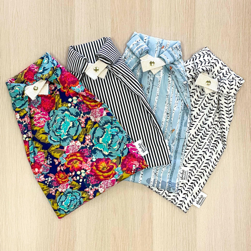 Marley's Monsters Bread Bags - Classic Stripe, featuring a dry bag style closure and washable PUL lining, perfect for keeping freshly baked bread fresh.