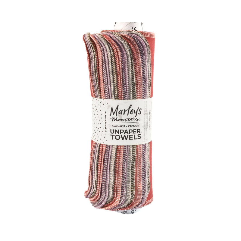Marley's Monsters UNpaper® Towels in Specialty Colors - Terra Firma, 24 Pack. Eco-friendly, reusable towels ideal for sustainable cleaning, available at Athens Cooks.