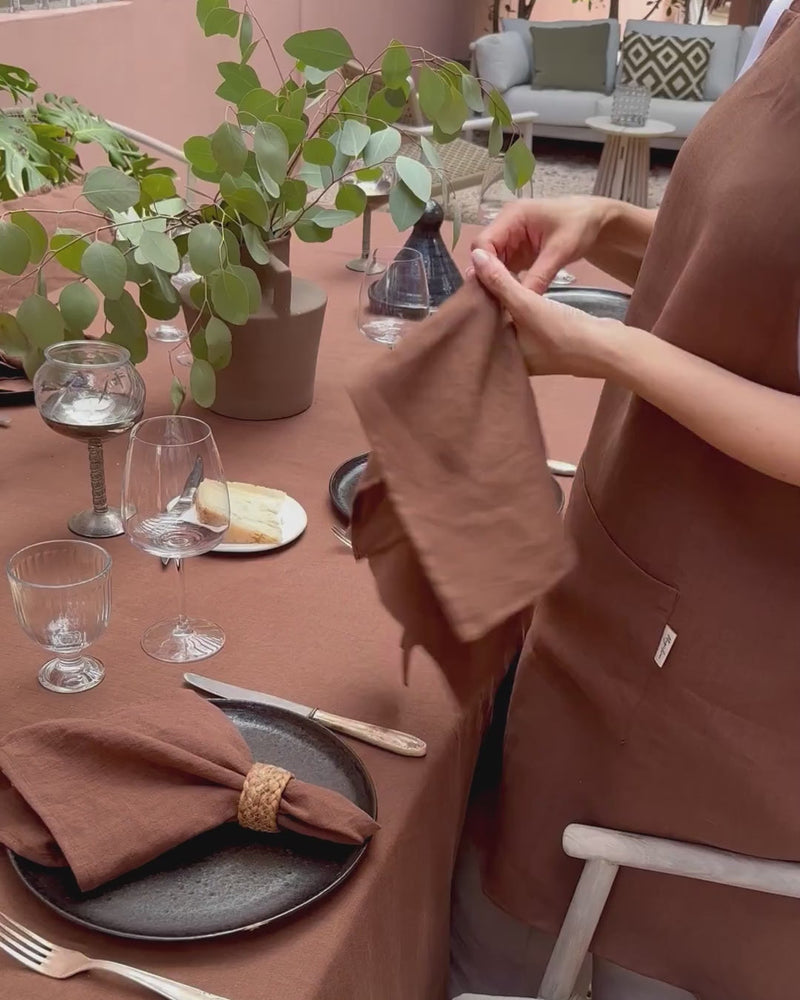 Magic Linen |Set of 2 Linen Napkins Chocolate Brown