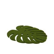 Graf Lantz - Merino Wool Felt Medium Monstera Leaf Trivet in Loden Green, a heat-resistant kitchen accessory, ideal for protecting surfaces while adding a touch of botanical elegance.