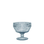 Fortessa | Archie Dusk 10oz Footed Dessert Bowl, a clear glass bowl with a round base, ideal for elegant tableware settings.