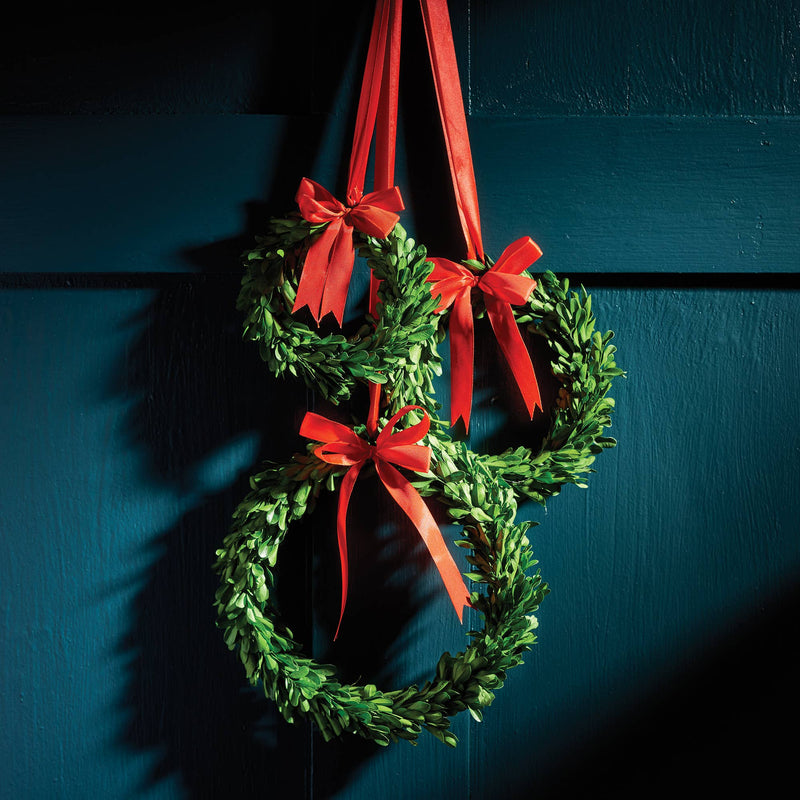Napa Home & Garden | Boxwood Wreaths With Red Ribbons, Set of 3