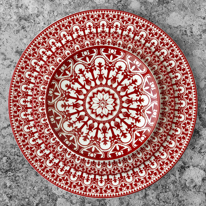 Caskata | Casablanca Crimson Salad Plate | Set of 4.