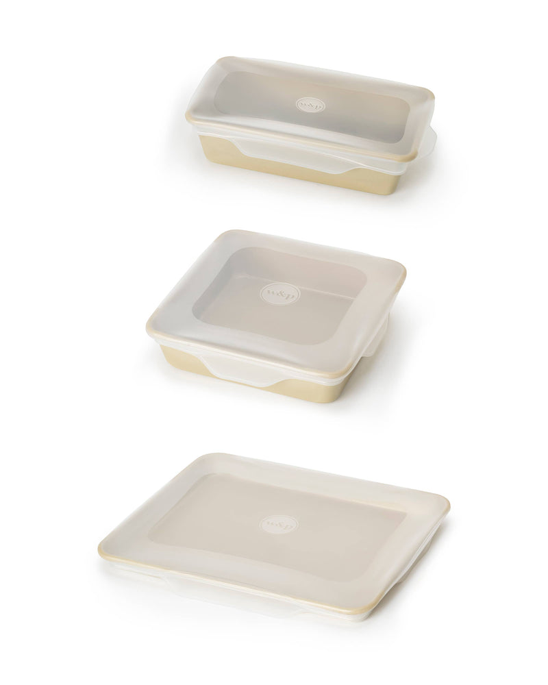 W&P | Reusable Silicone Stretch Baking Lids - Set of 3