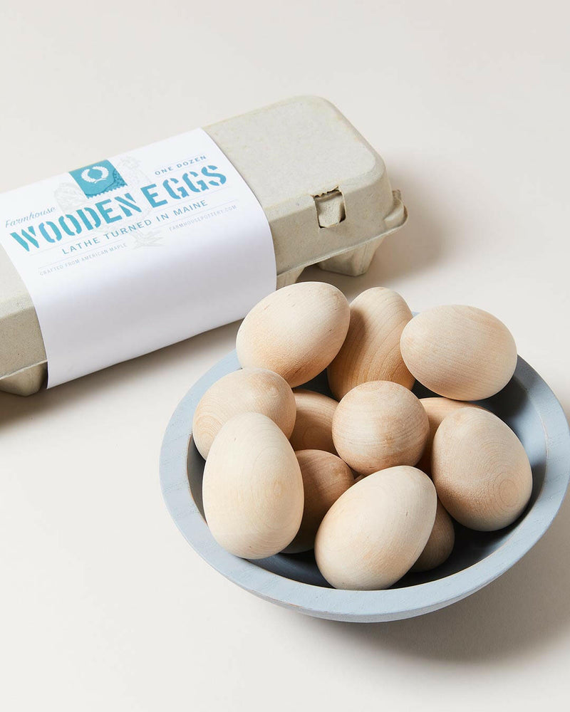 Farmhouse Pottery | Farmhouse Wooden Eggs - Dozen.