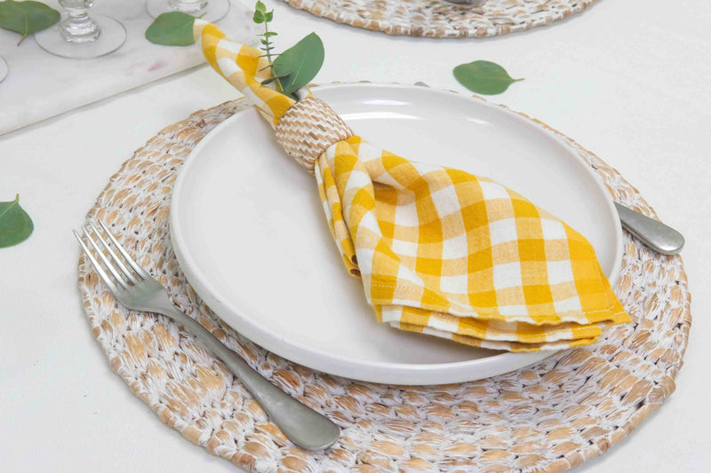 Couleur Nature | Picnic Napkin, Mustard, Set of 4