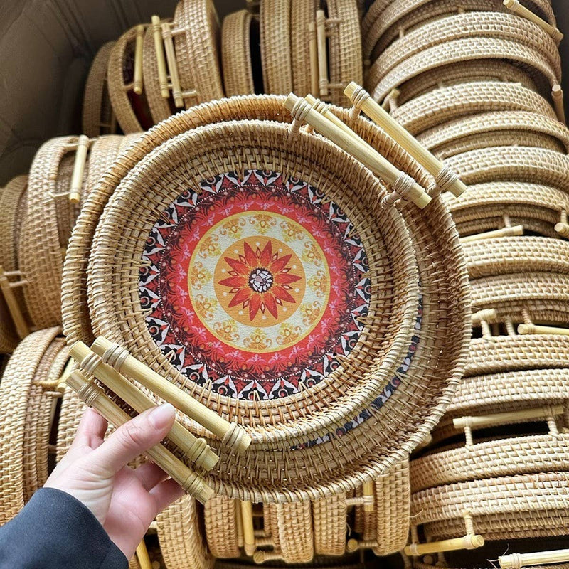 Mexican Woven Palm Tortilla Basket