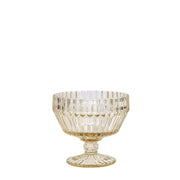 Fortessa | Archie Ginger 10oz Gold Footed Dessert Bowl, featuring a glass construction with a gold rim and stable base, ideal for elegant table settings.