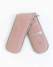 MagicLinen - Double oven mitt featuring a protective design, ideal for handling hot cookware, part of a zero-waste collection, showcased at Athens Cooks kitchen store.