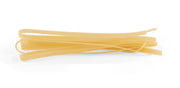 La Fabbrica della Pasta | Gluten Free Fettuccine: A small pile of uncooked flat ribbon pasta, crafted in Gragnano, Italy, offering a satisfying gluten-free al dente texture.