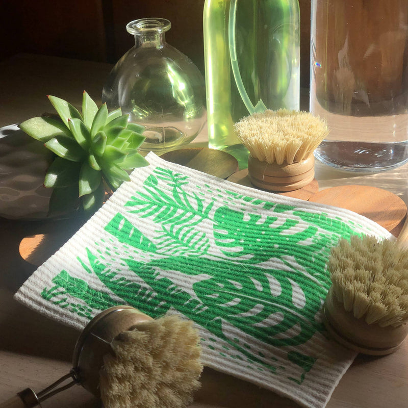Bespoke Provisions | Tropical Leaves Swedish Dishcloth