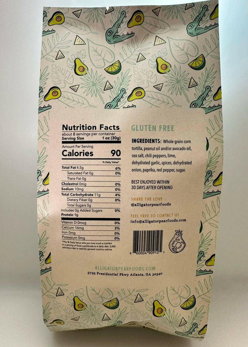 Alligator Pear Foods | Tortilla Chips.