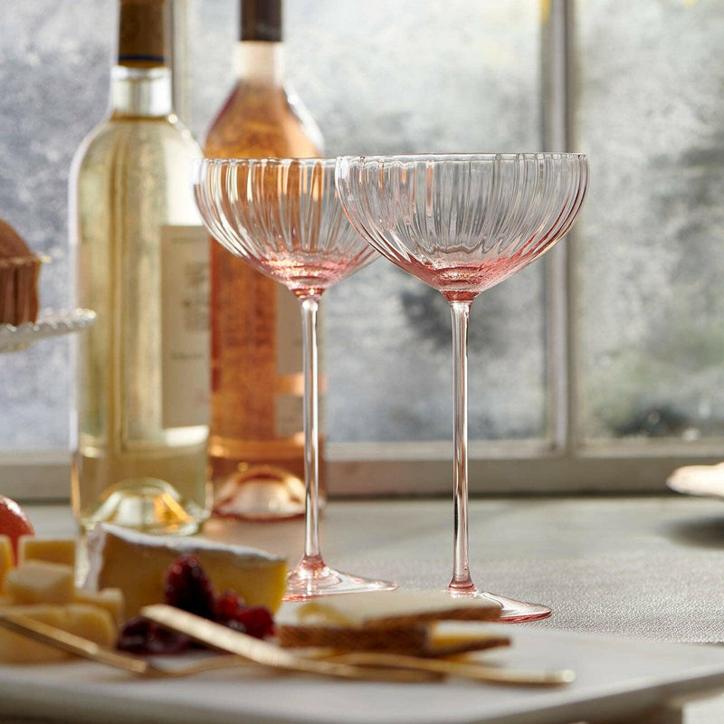 Caskata | Quinn Rose Coupe Glasses | Set of 2.