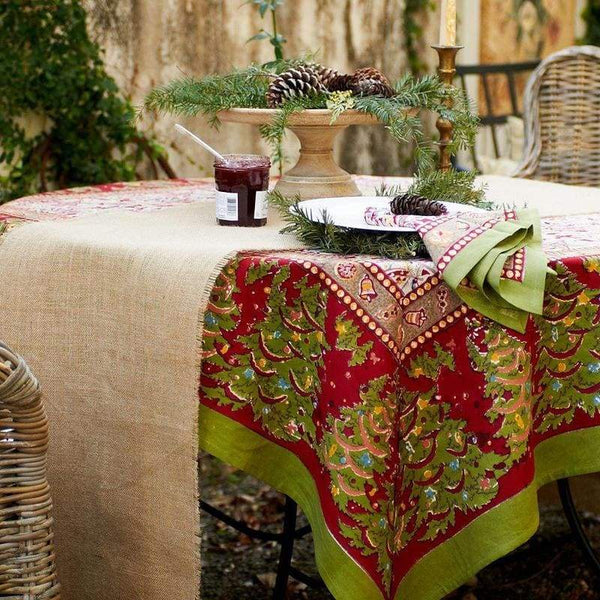Couleur Nature | Noel French Tablecloths, Red & Green