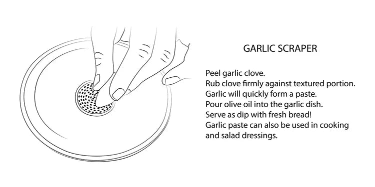 RachaelPots | Garlic Scraper, Nude/White
