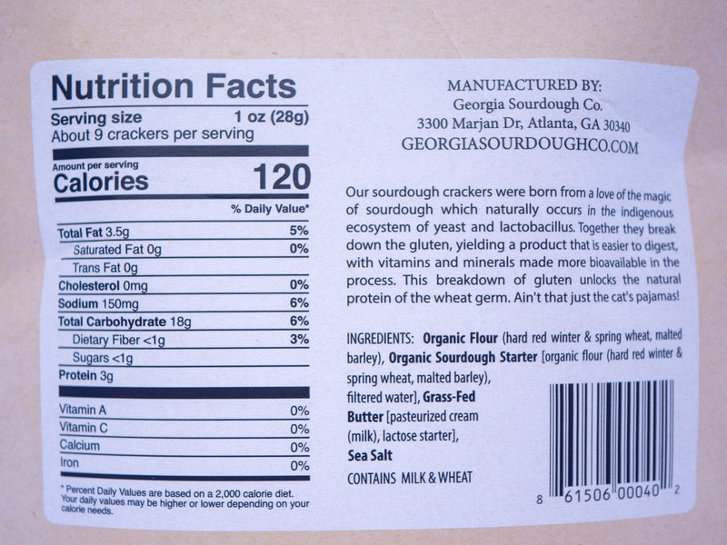 Georgia Sourdough Co. | Sea Salt Crackers