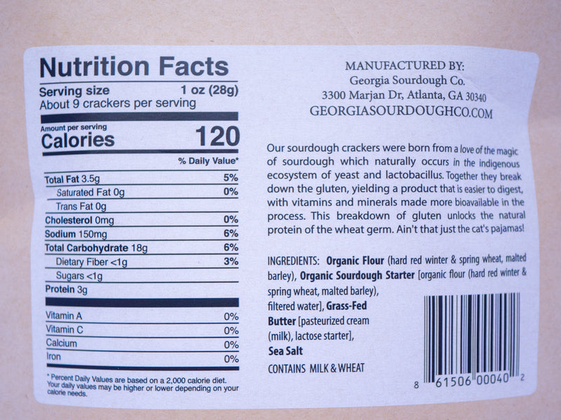 Georgia Sourdough Co. | Sea Salt Crackers