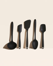 GIR | 5-Piece Ultimate Tool Set - Black, featuring durable silicone utensils for versatile cooking tasks, displayed in a cohesive arrangement.