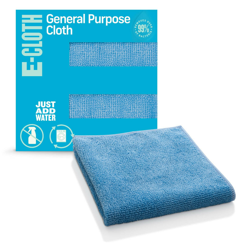 E-Cloth Microfiber Cleaning Cloth - Kitchen Dynamo, shown on a white surface, ideal for efficient kitchen cleaning without chemicals, reflecting Athens Cooks' commitment to quality kitchen tools.