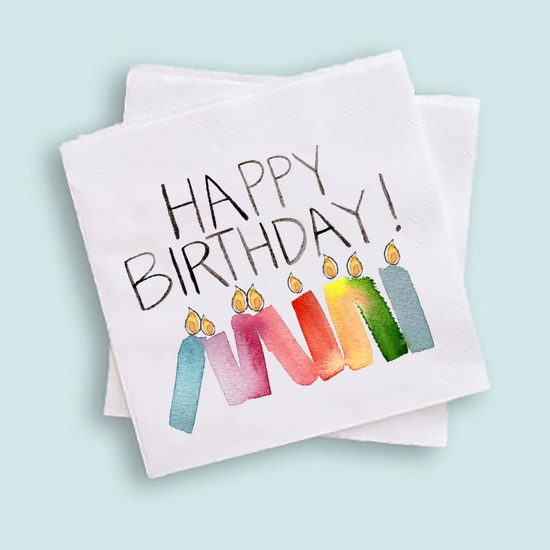 Grace Langdon Art | Happy Birthday Cocktail Napkins