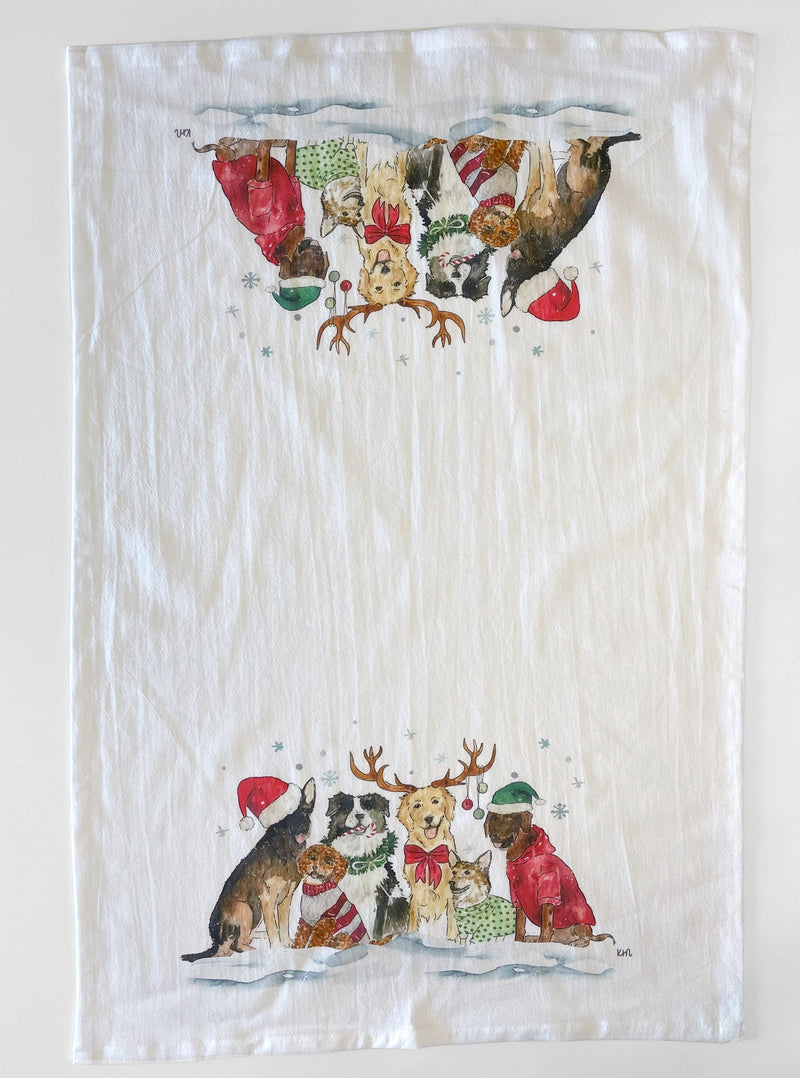 KelseyMDesigns | Christmas Dogs Kitchen Towel