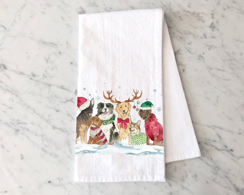KelseyMDesigns | Christmas Dogs Kitchen Towel