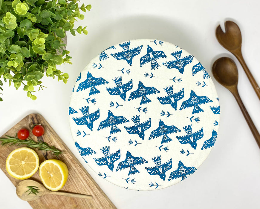 Your Green Kitchen | Folk Bird fabric bowl covers | Set of 3