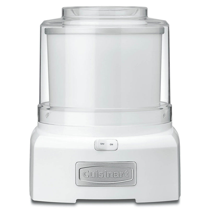 Cuisinart Frozen Yogurt - Ice Cream & Sorbet Maker with clear lid, ideal for homemade treats, featured in Athens Cooks' curated small kitchen appliances collection.