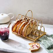Sir|Madam Brass Toast Stand, front view
