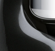 Ankarsrum Assistent Original's sleek black bezel and matte surface, showcasing its elegant craftsmanship for efficient dough mixing in any kitchen.