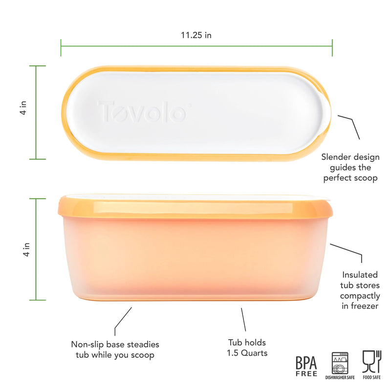 Tovolo | Glide-A-Scoop Ice Cream Tub 1.5 QT, Sunburst