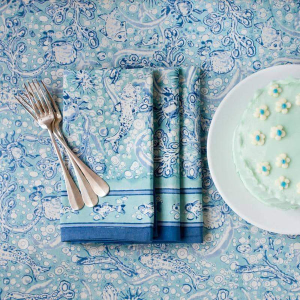 Couleur Nature | La Mer Aqua Napkins, Set of 6