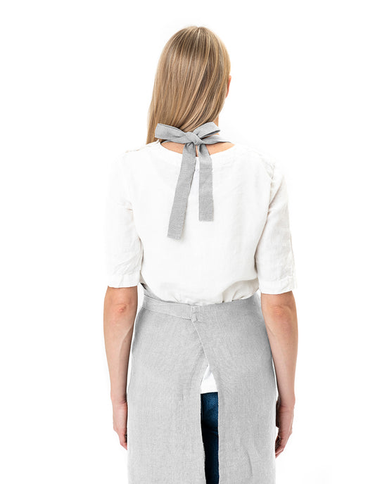 MagicLinen | Linen Bib Aprons - Light Gray