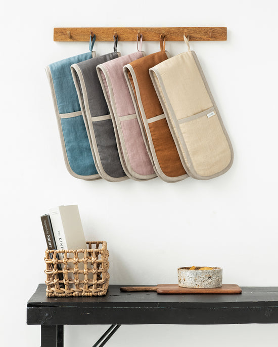 MagicLinen | Double oven mitt (1 pcs): Natural linen