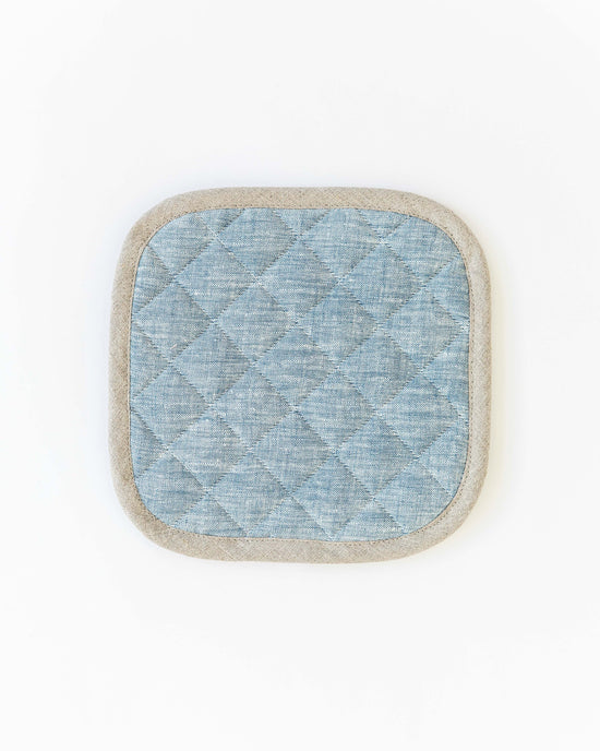 MagicLinen | Linen pot-holder in various colors: Blue melange