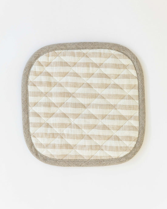 MagicLinen | Linen pot-holder in various colors: Striped in natural