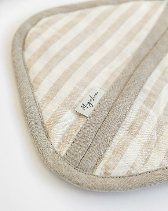 MagicLinen | Linen pot-holder in various colors: Striped in natural