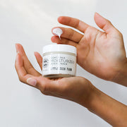 Little Seed Farm | Goat's Milk Moisturizer in a sleek jar, enriched with Goat’s Milk, Argan Oil, and Aloe for a glowing, matte complexion.