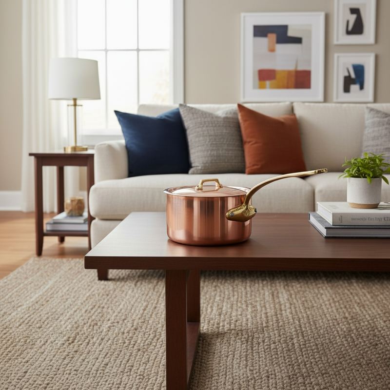 Mauviel | M'200 B Copper Saucepans, 3.3 Qt