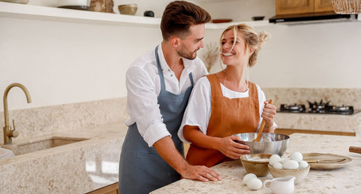 MagicLinen | Linen Bib Aprons - Dusty Blue