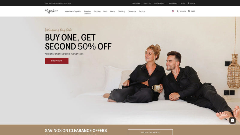 MagicLinen | Double Layer Linen Placemat Set of 2: Latte