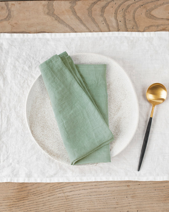 Magic Linen | Set of 2 Linen Napkins Matcha Green