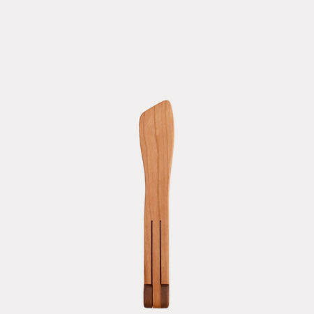 Jonathan's Spoons | Inside-Out® Tongs - Mini - 9, crafted from cherry wood, designed for easy storage and versatile kitchen use.