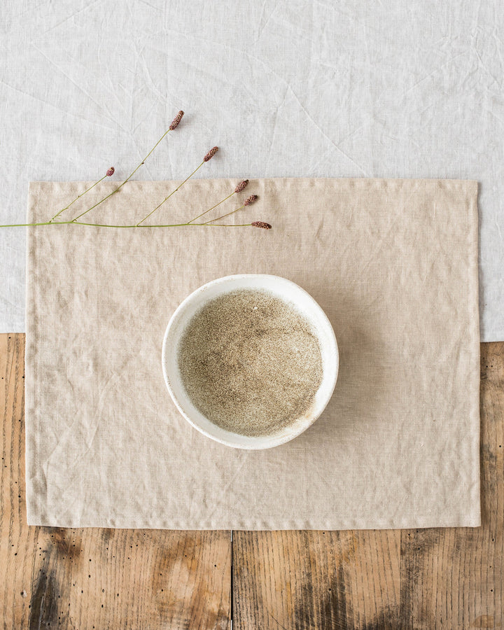 MagicLinen | Linen Placemats, Natural Linen, Set of 2