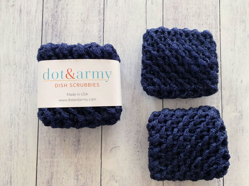 Dot and Army | Dish Scrubbies, orange